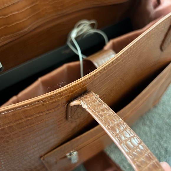 BEIS cognac brown work tote - Picture 5 of 6